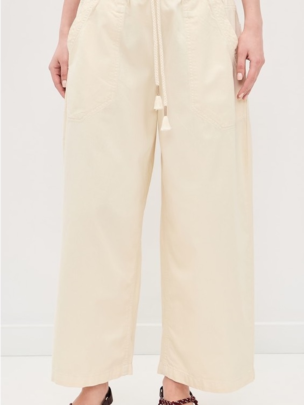 Free People Easy Peasy Pull On Pants Whitish Size Small New - Picture 7 of 12